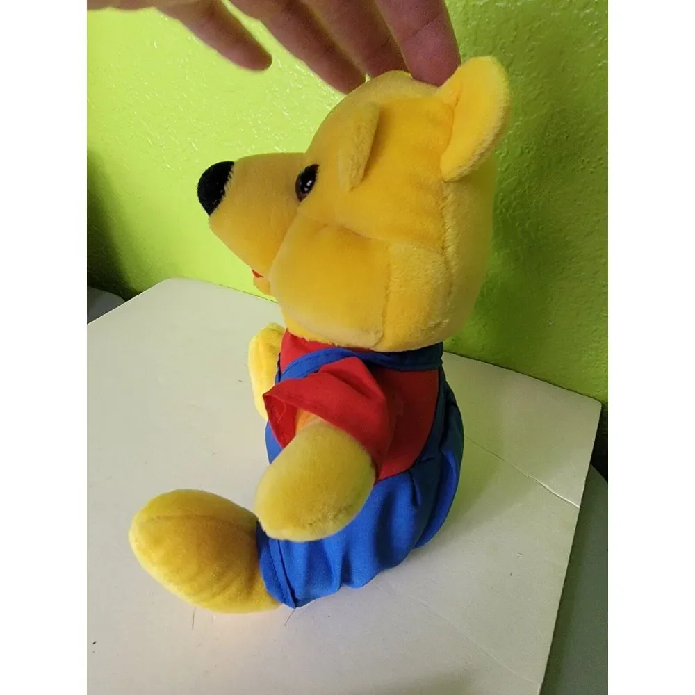 Vintage 1980's Winnie The Pooh Plush Toy Ideal Toy Yellow Bear 12